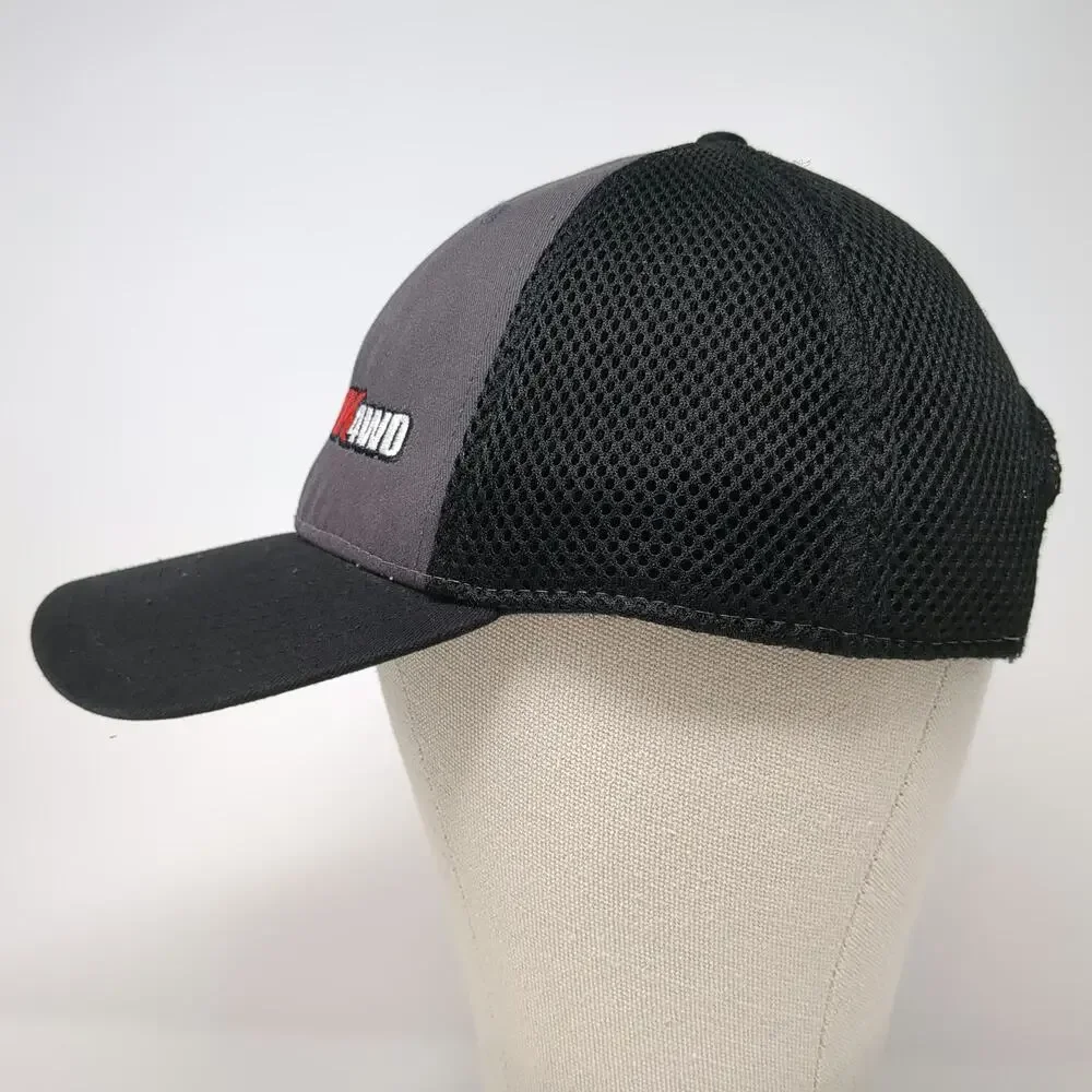 New Era Trucker Hat Black One Size OK 4WD Snapback Mesh Back Curved Bill